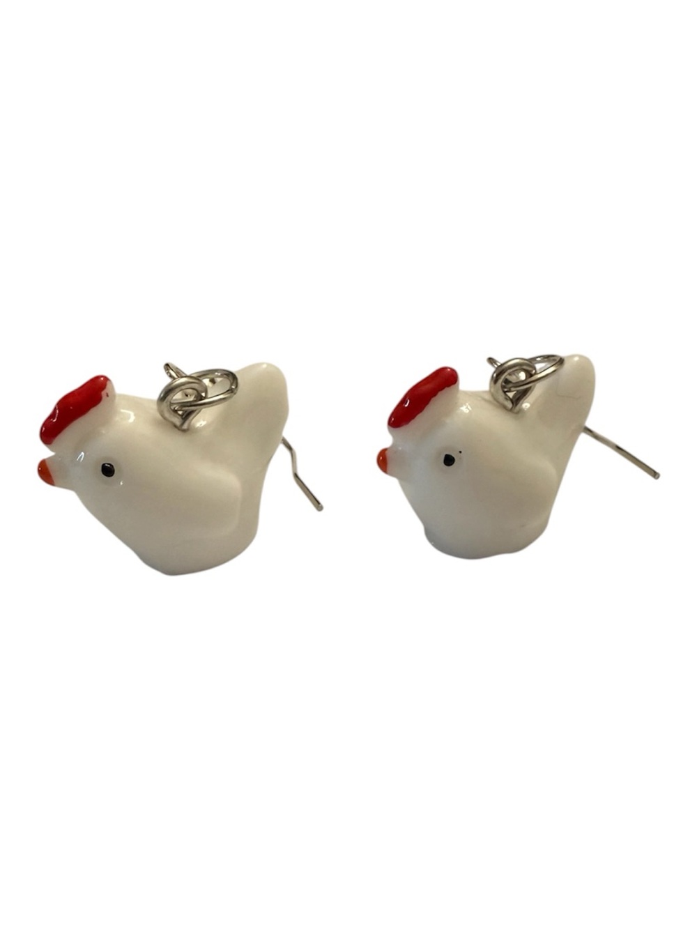 3D Chicken Earrings